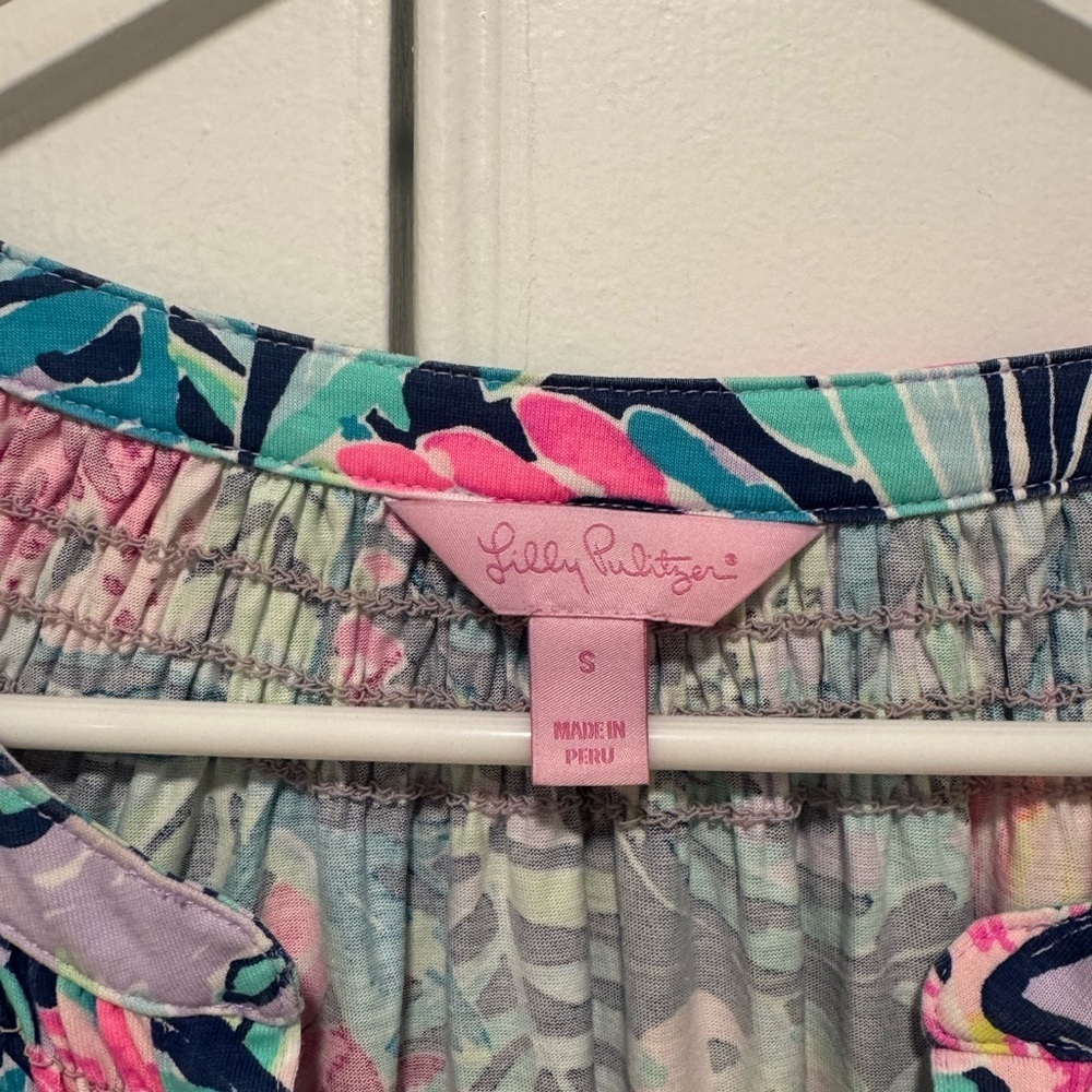 Lilly Pulitzer Multicolor Tropical Dress Teagan Mini Dress Size Small - Picture 4 of 4